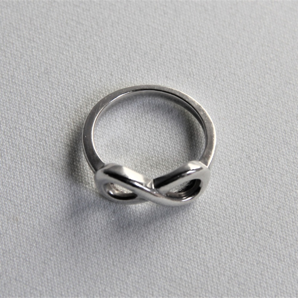 Chic Solid Polished Sterling Silver Infinity Ring - image 5